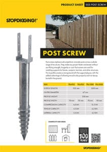 Product Sheets Stopdigging Nz